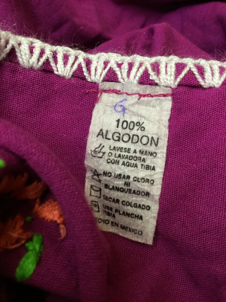 Purple multi floral embroidered dress