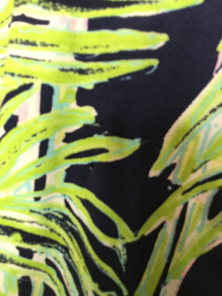 Lilly Pulitzer green blue leaf print dress
