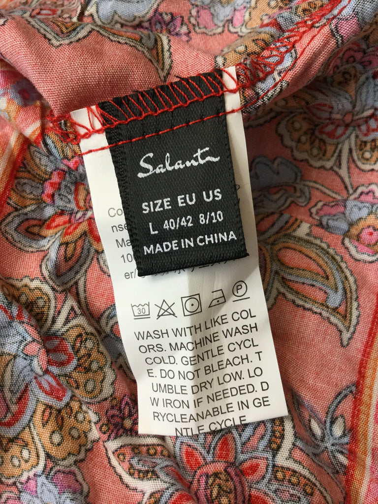 Salanta red multi floral print dress