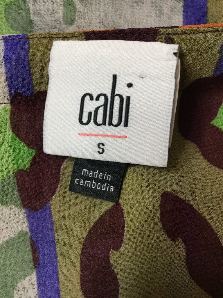 Cabi multi animal print sheer dress