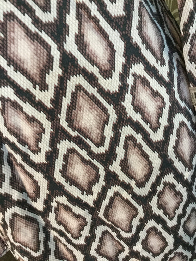 Cotton Candy tan diamond reptile print dress
