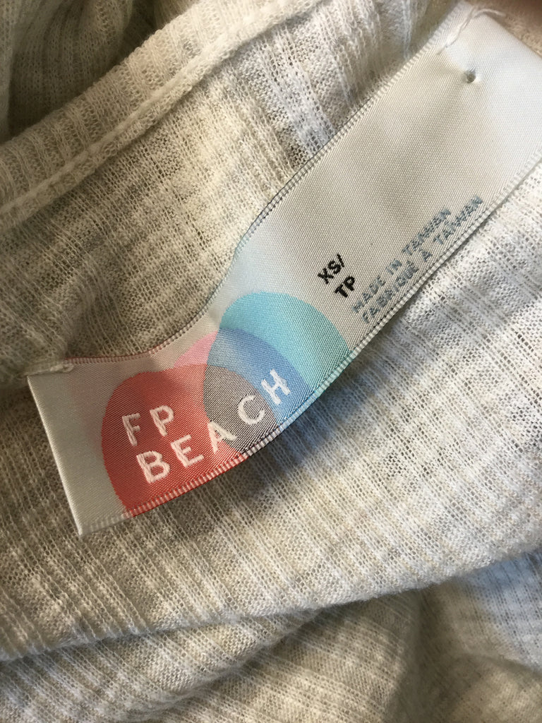 FP Beach light gray bell sleeve dress