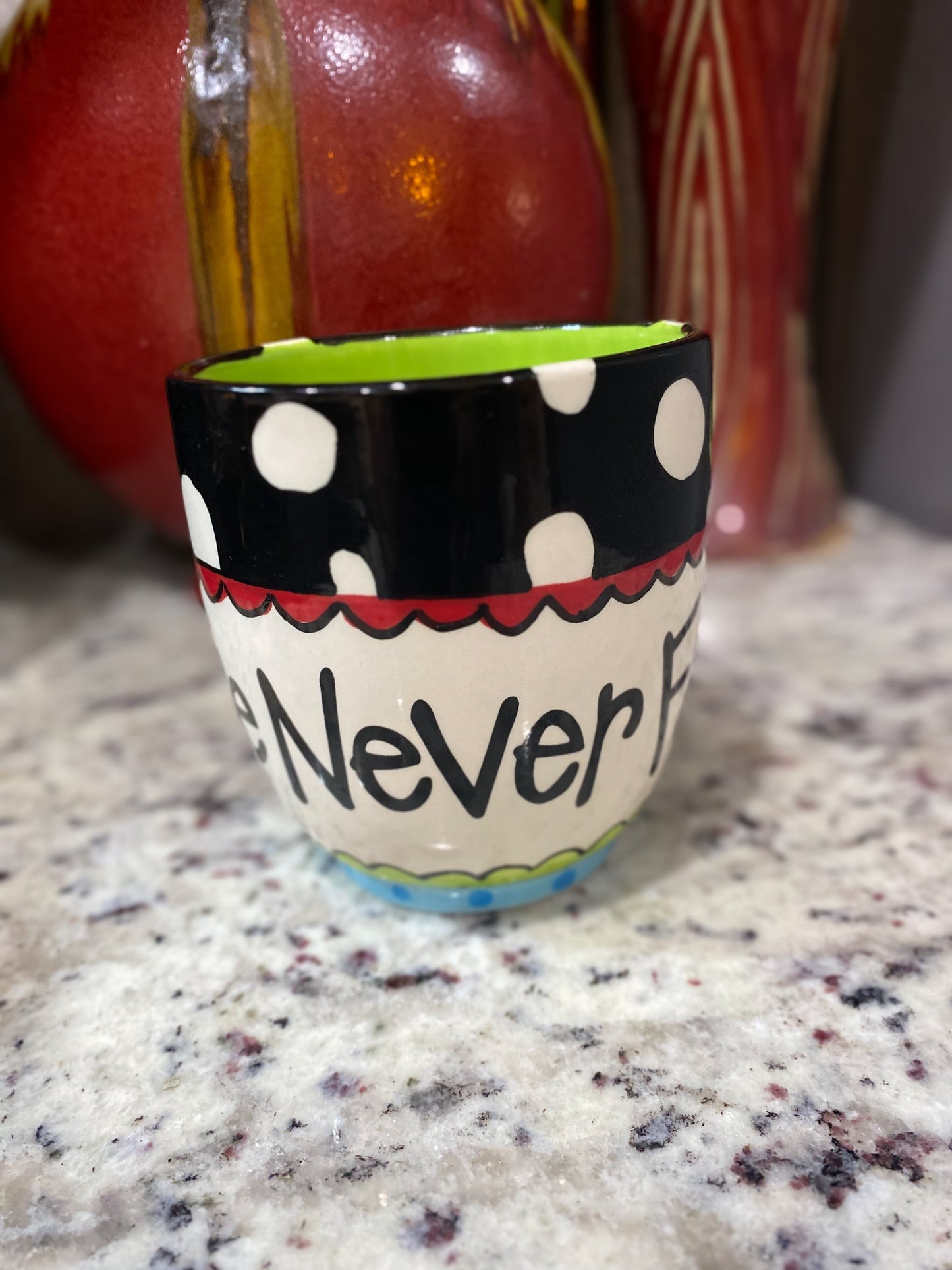 Love Never Fails coffee mug