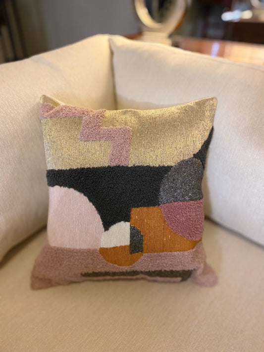 West Elm embelished Texture  pillow