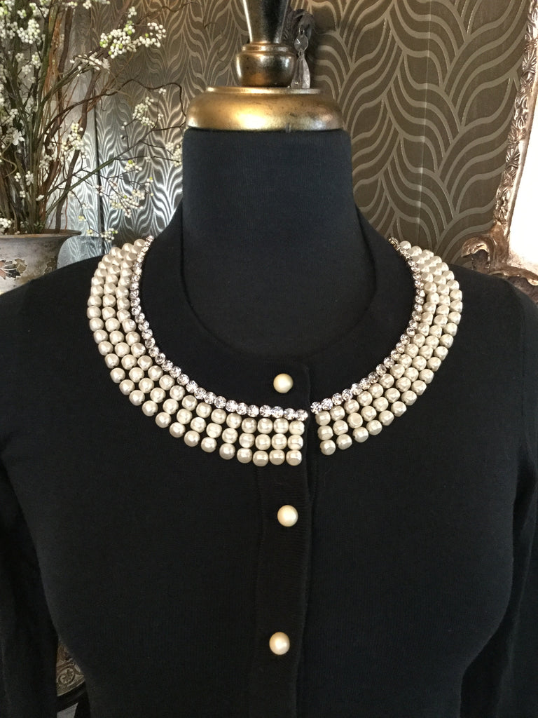 Black pearl beaded top