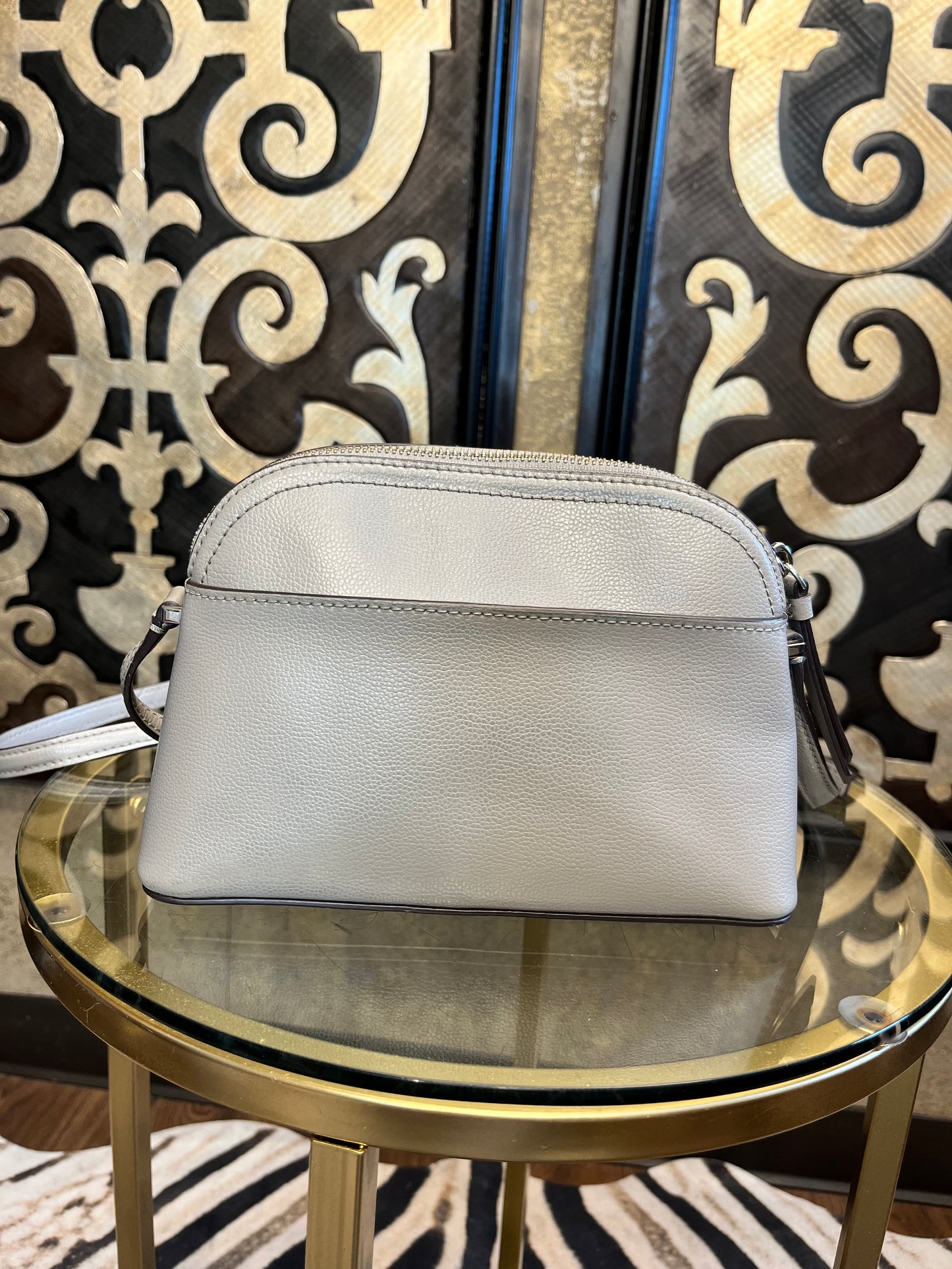 Kate Spade dome silver strap crossbody handbag