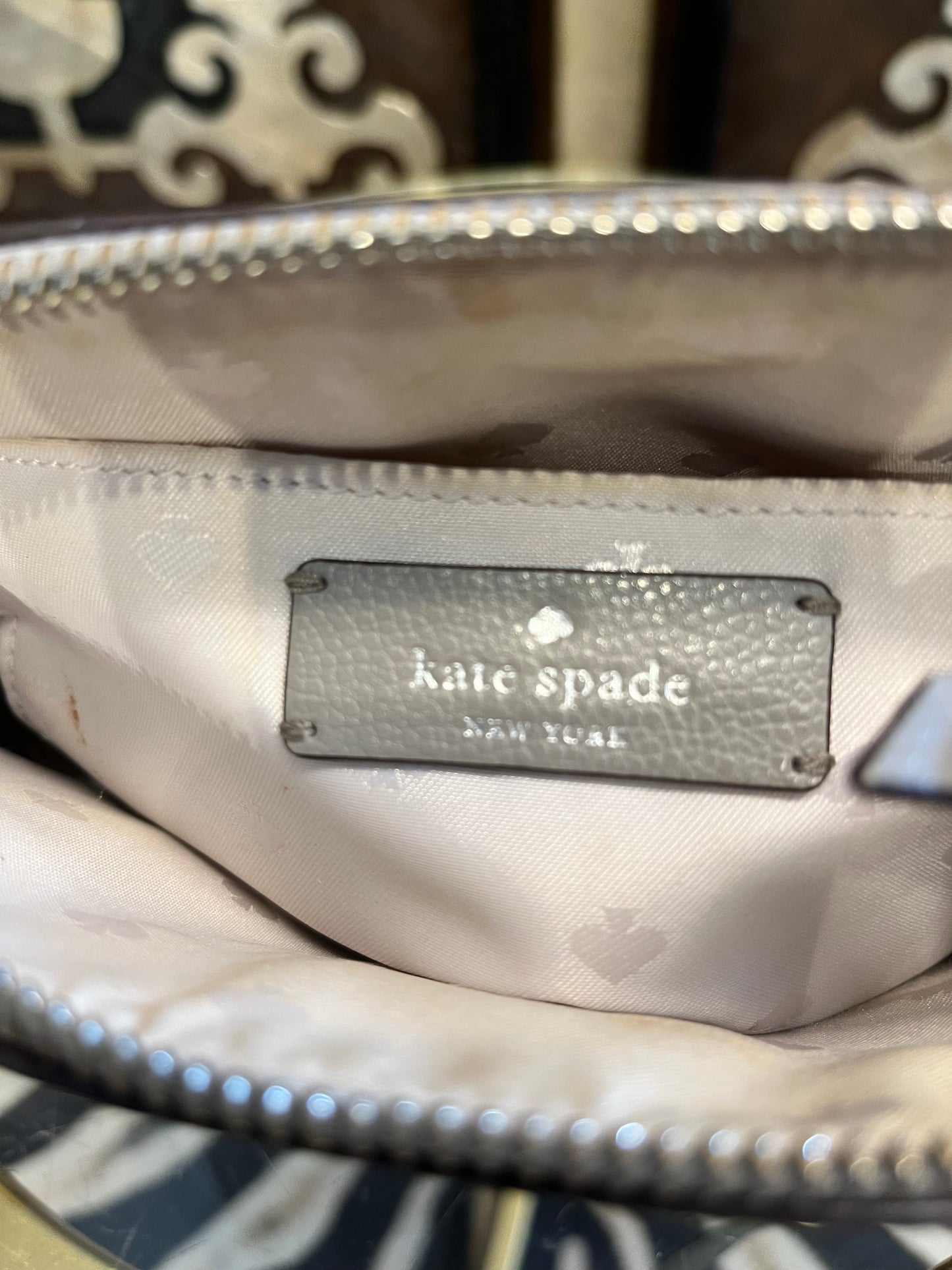 Kate Spade dome silver strap crossbody handbag