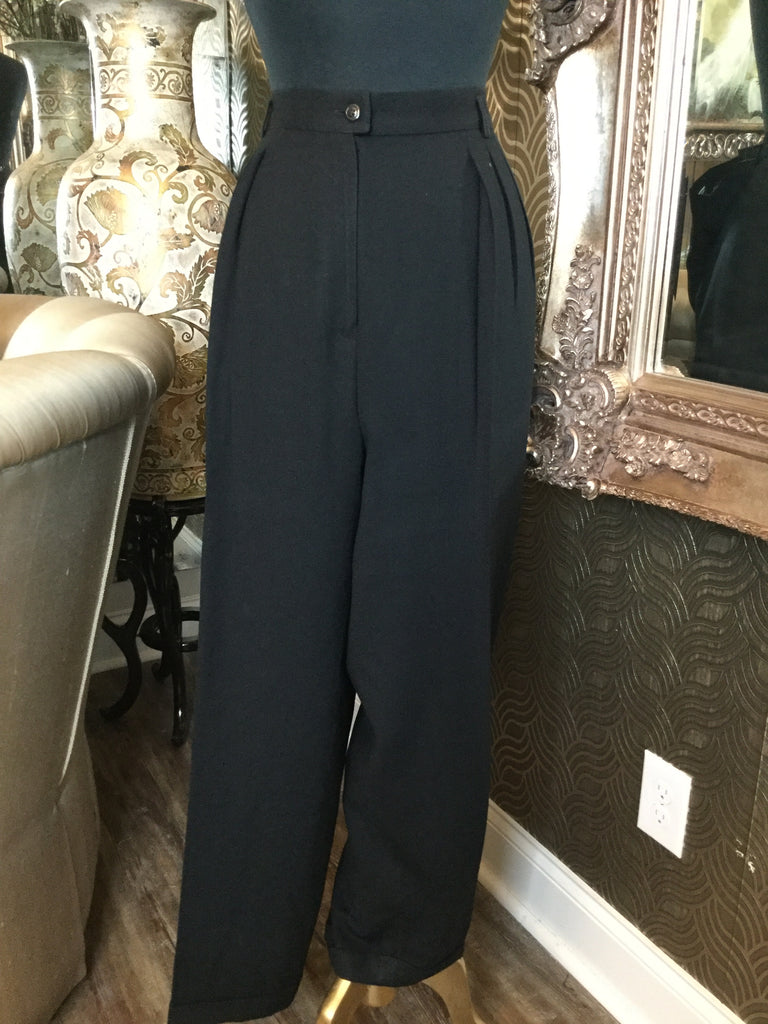 Vintage black gold trim jacket pants