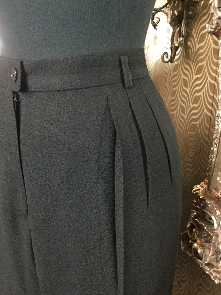 Vintage black gold trim jacket pants