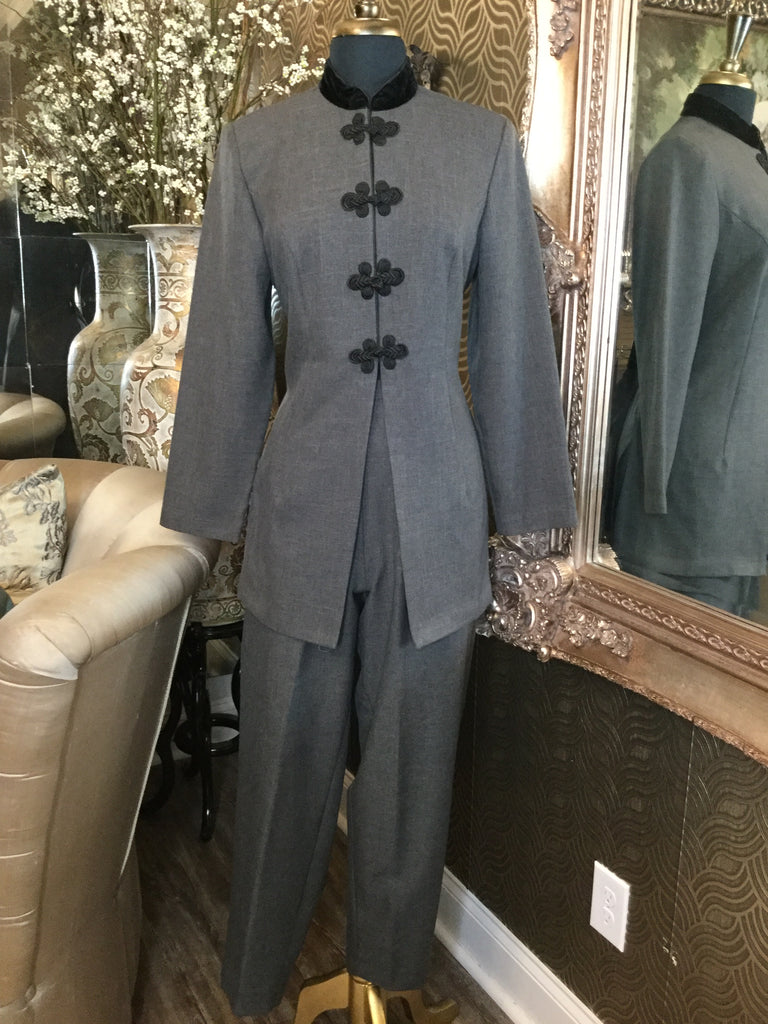 Vintage gray black jacket pants