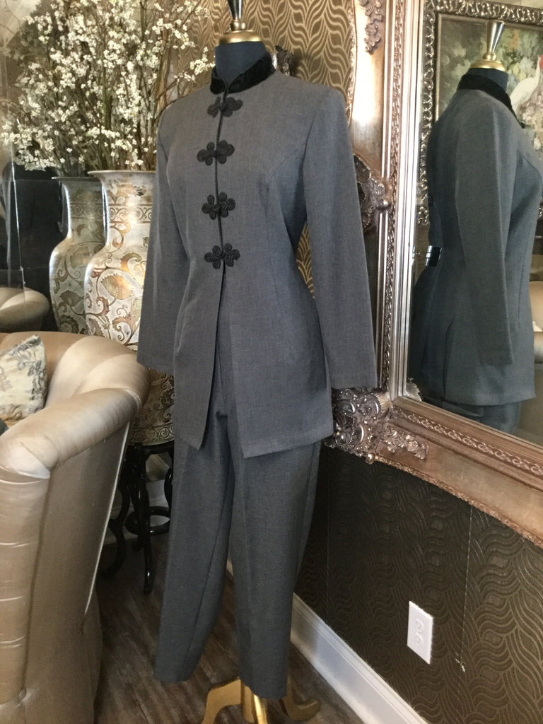 Vintage gray black jacket pants