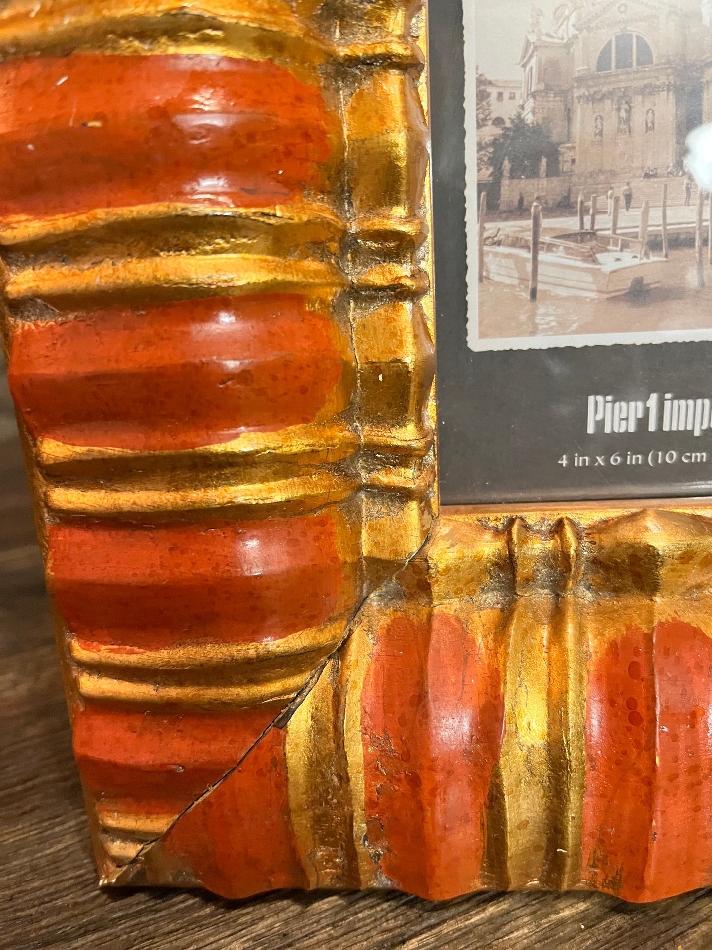 Pier 1 Imports Tuscany orange gold frame