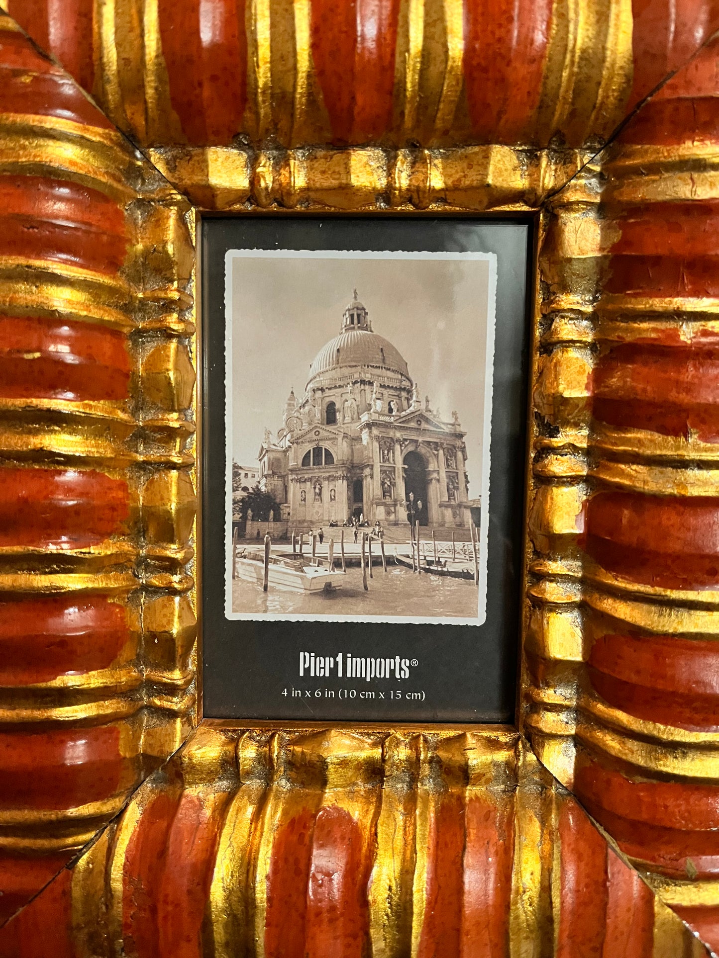 Pier 1 Imports Tuscany orange gold frame