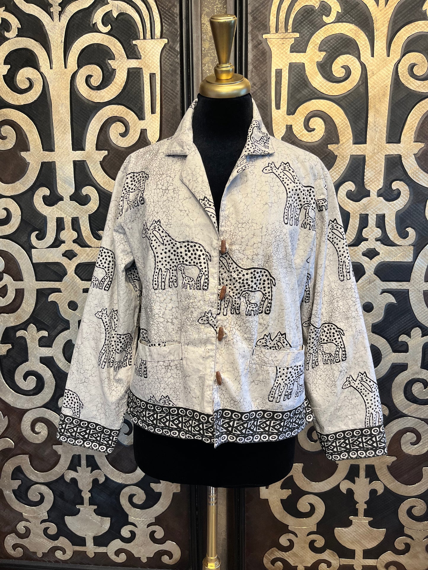 New Identity vintage giraffe print jacket