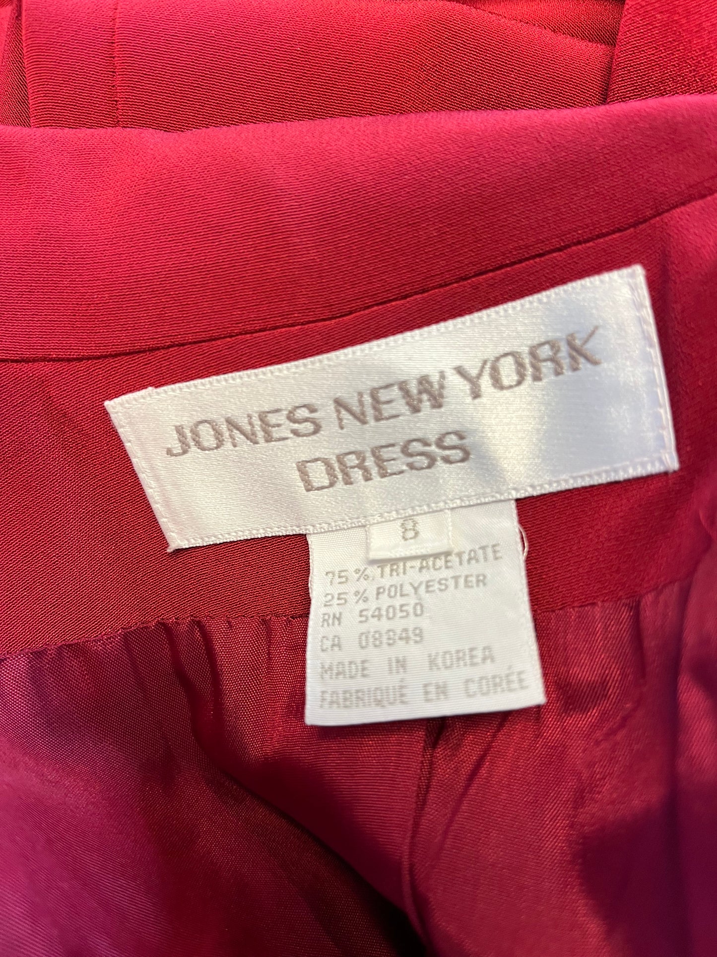 Jones of NY vintage cocktail wrap wine dress