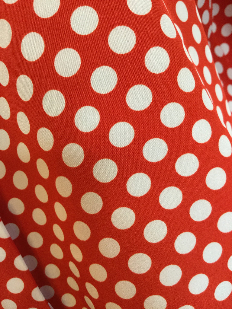 Vintage red white polka dot top skirt