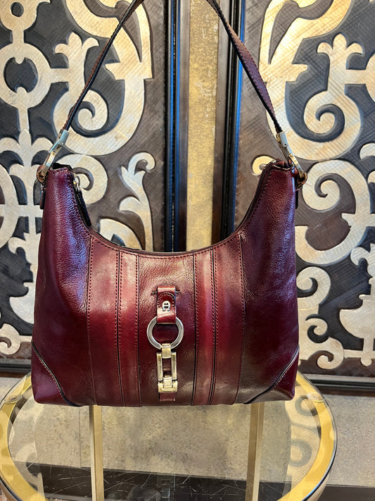 Etienne Aigner vintage red leather hobo handbag