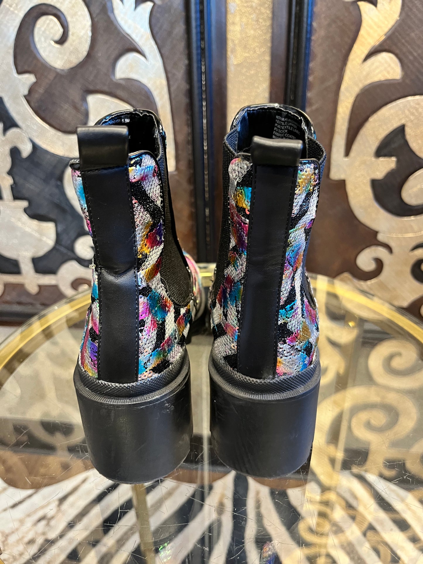 Betsey Johson Rowann black multi boots