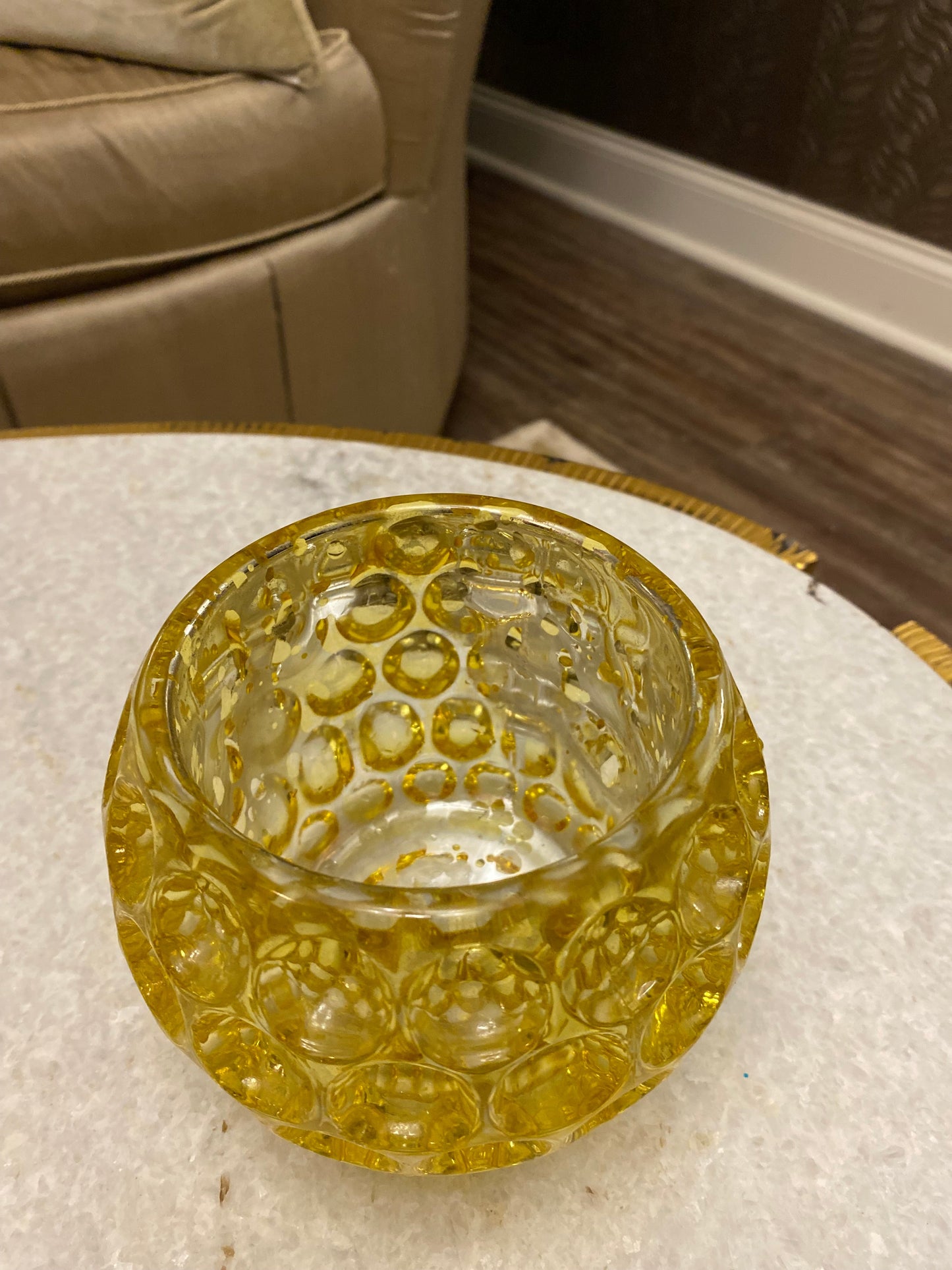 vintage bubble glass globe bowl