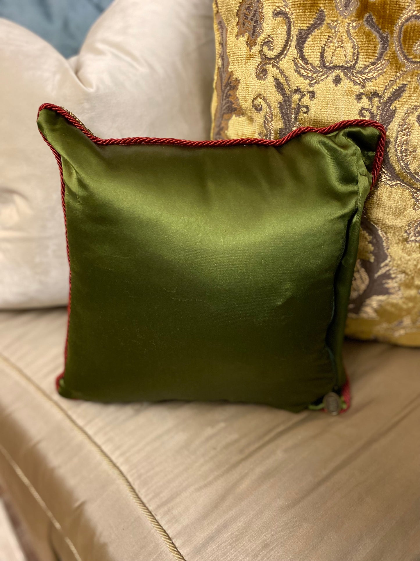 Poinsettias Christmas pillow