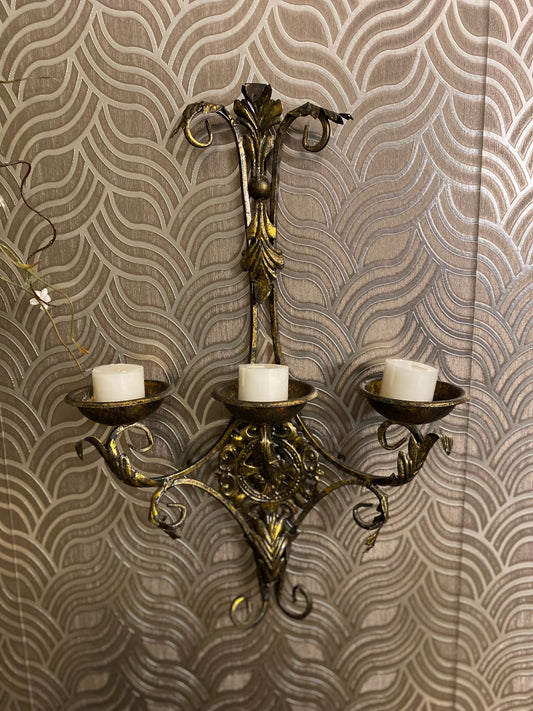 Antique gold candle Sconces