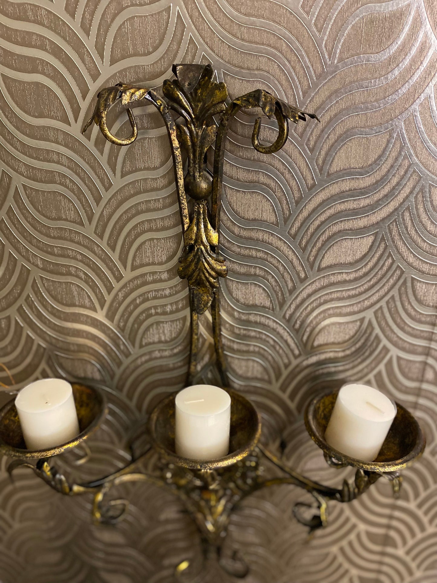 Antique gold candle Sconces