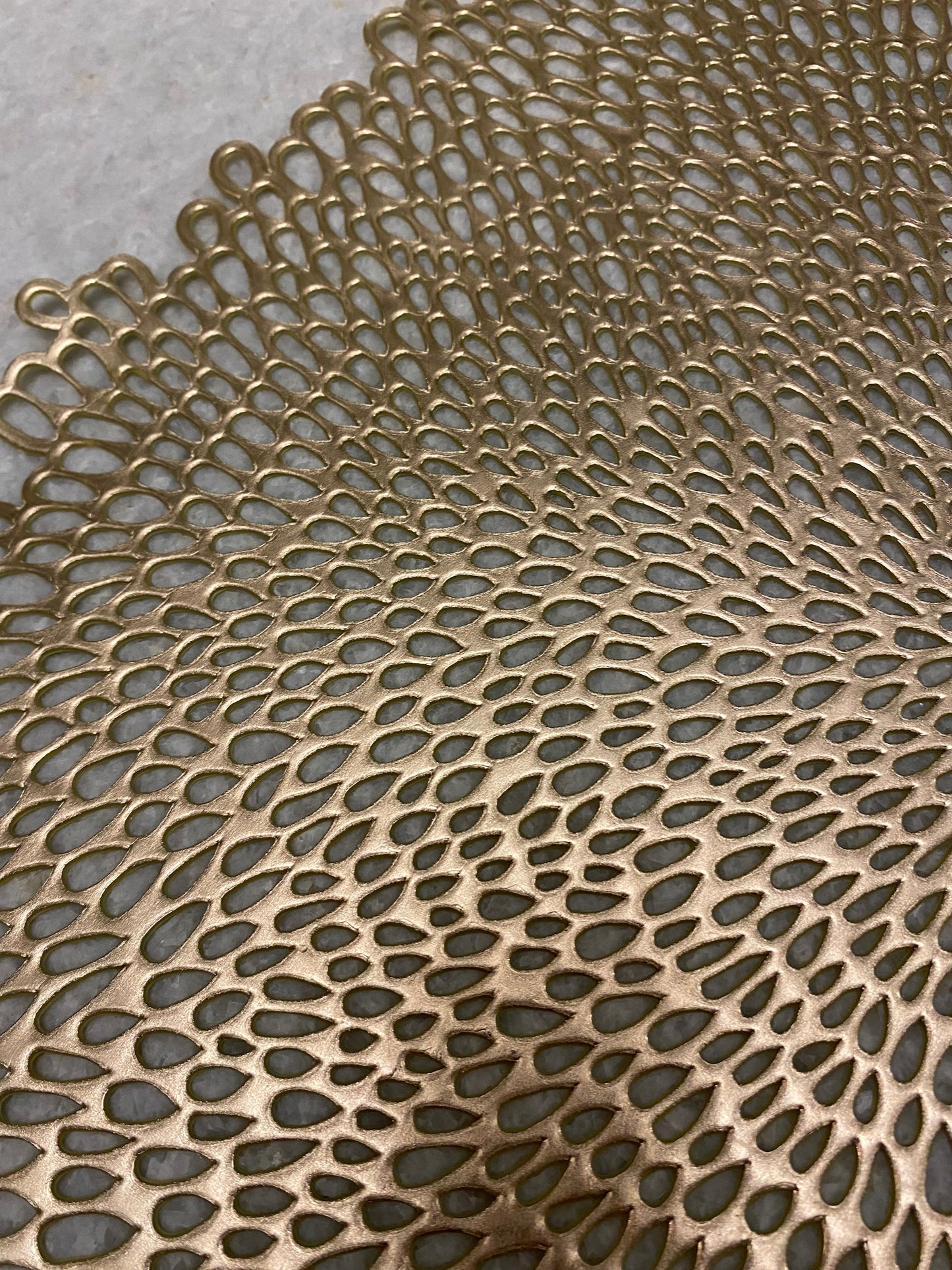 Gold metallic embossed placemats