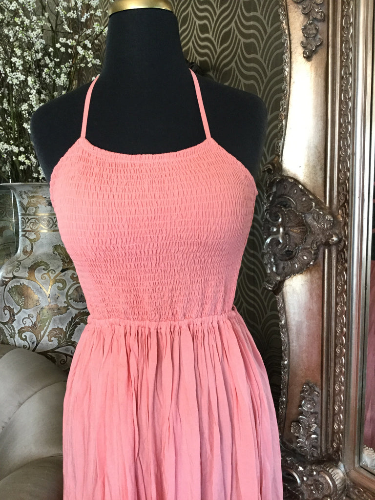 Tiare Hawaii pink ombre ruffle dress