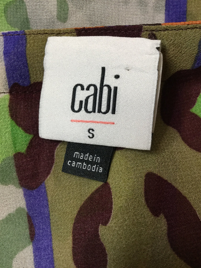 Cabi multi animal print sheer dress