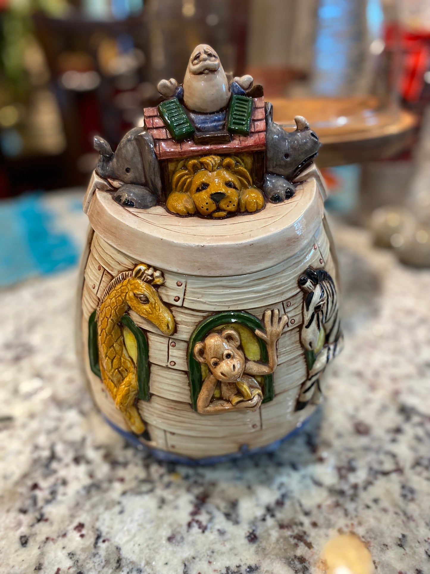 Noah's Ark Ceramic cookie jar