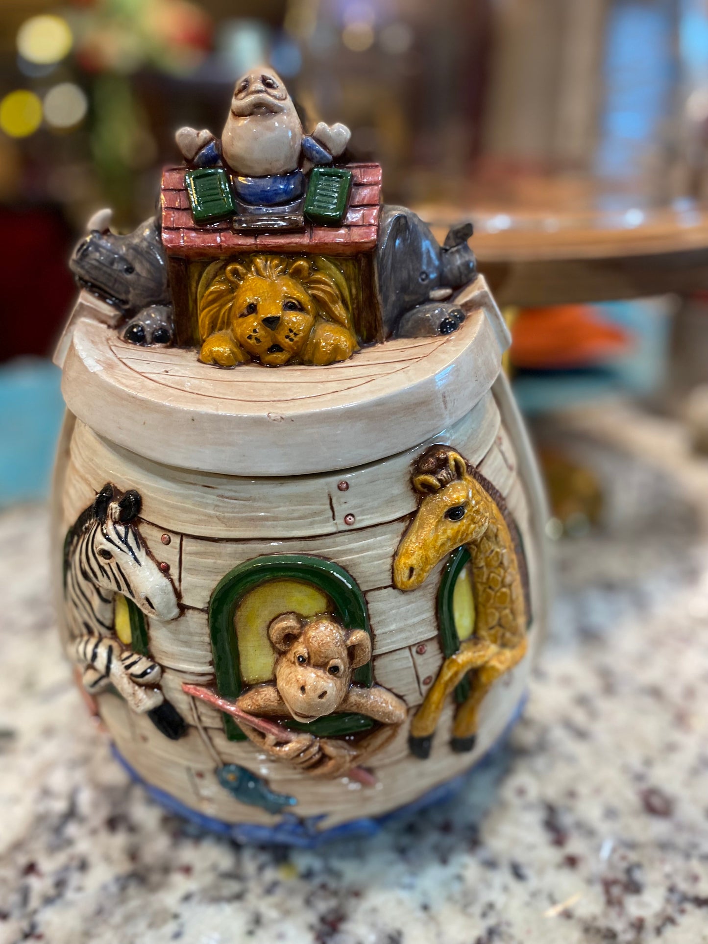 Noah's Ark Ceramic cookie jar