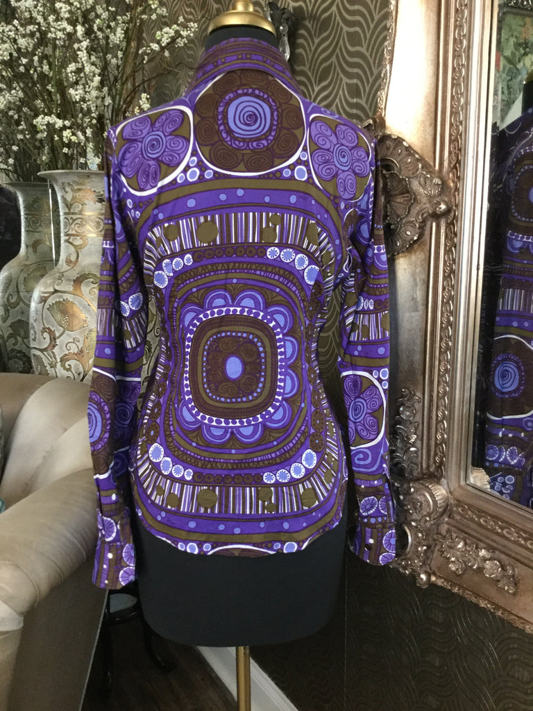 Its the Weekend purple multi print top