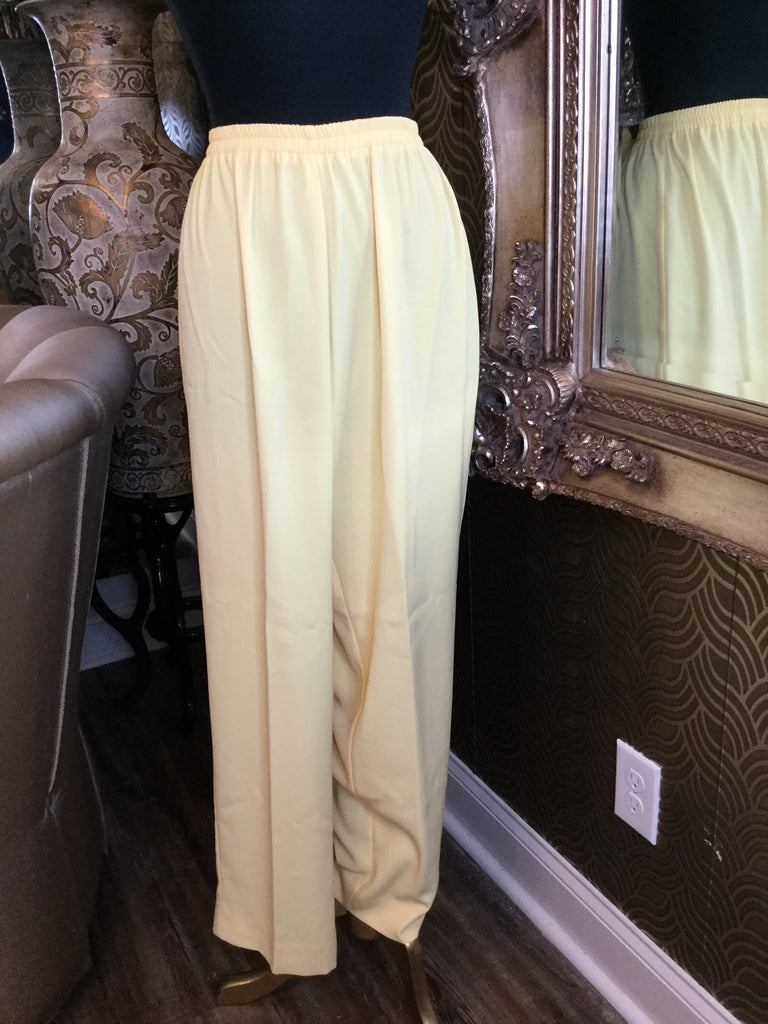 Vintage yellow button front top pants