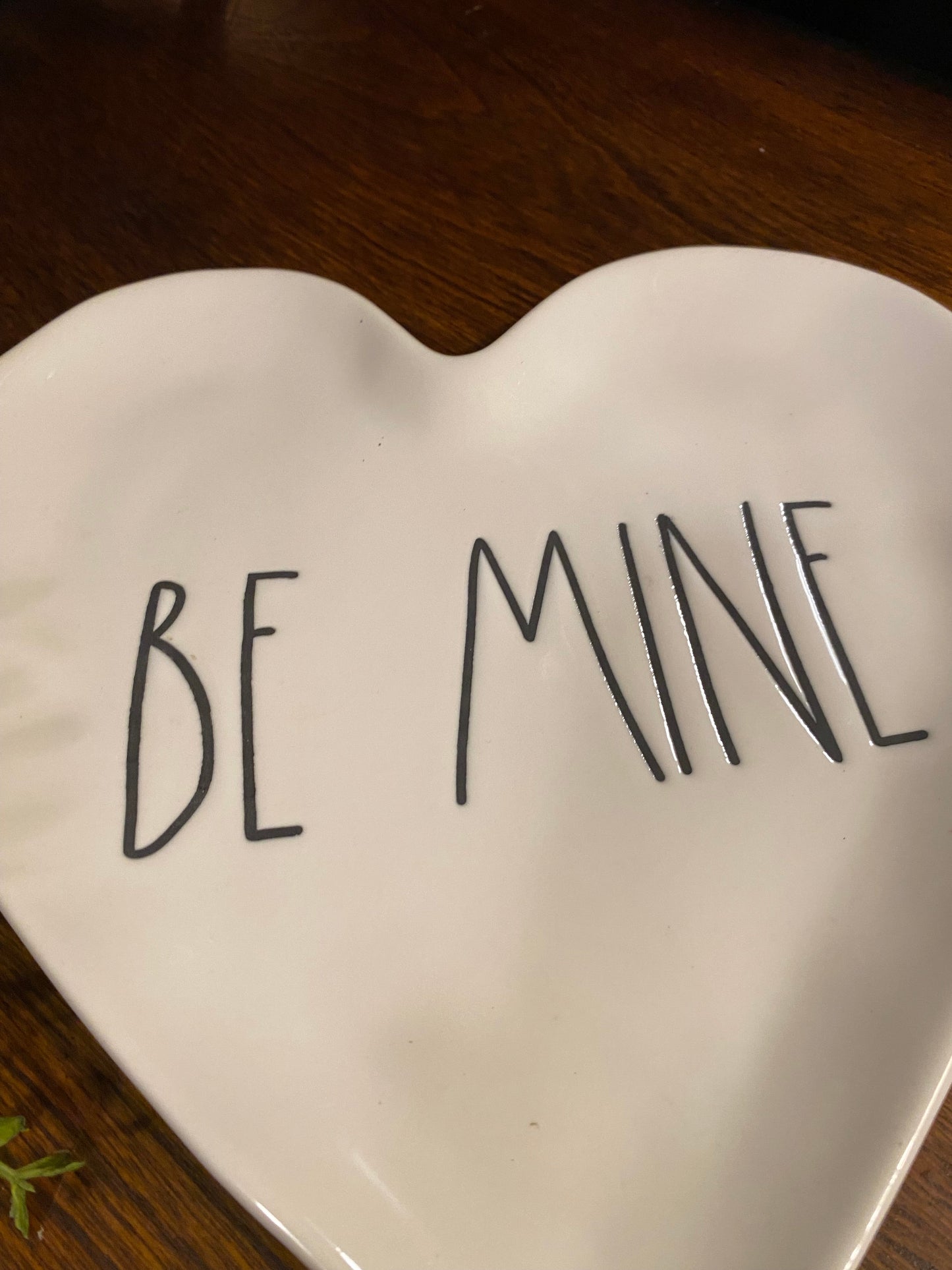 Rae Dunn Collection Be Mine heart shaped plate