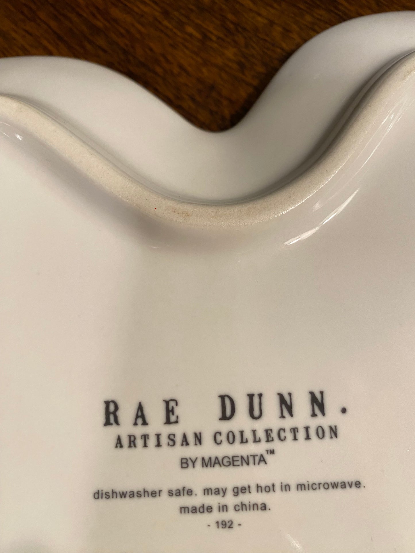 Rae Dunn Collection Be Mine heart shaped plate