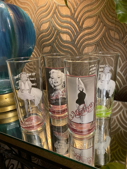 Benard of Hollywood Marilyn Monroe collectible glasses 16 OZ