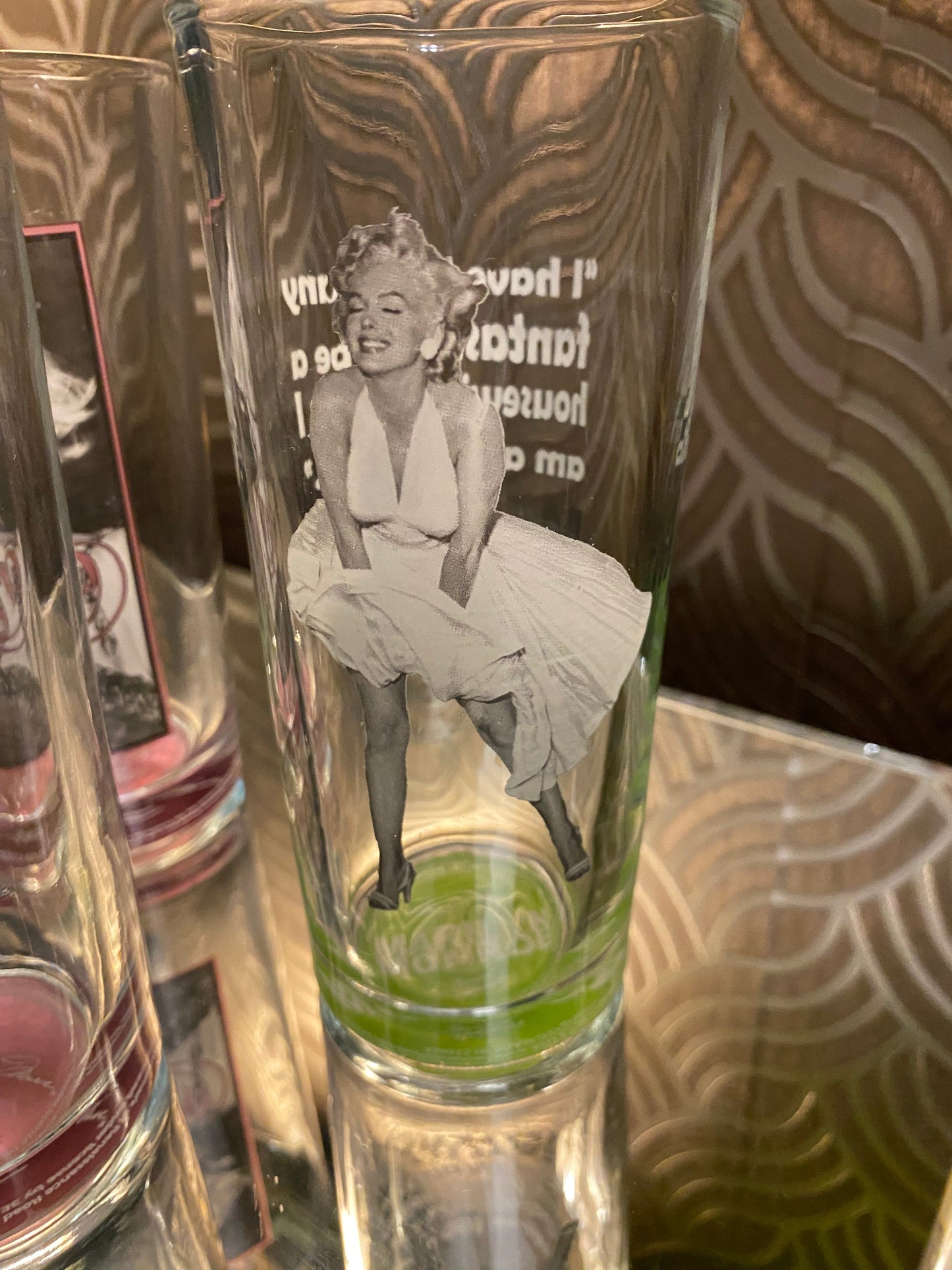 Benard of Hollywood Marilyn Monroe collectible glasses 16 OZ